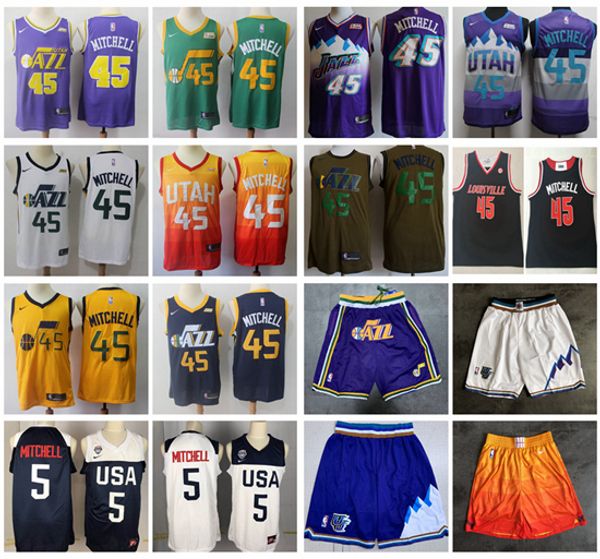 2020 ncaa mens utah jazz donovan mitchell finished swingman basketball jersey stitched jazz 45 donovan mitchell basketball shorts, Black;red 
2020 ncaa mens utah jazz donovan mitchell finished swingman basketball jersey stitched jazz 45 donovan mitchell basketball shorts, Black;red