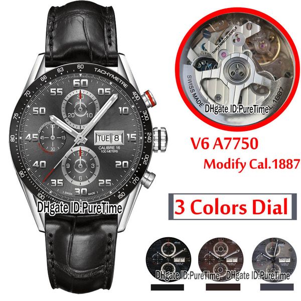 new v6f eta a7750 cal 1887 automatic chronograph mens watch steel case ceramic bezel gray dial black leather strap edition puretime e5, Slivery;brown
new v6f eta a7750 cal 1887 automatic chronograph mens watch steel case ceramic bezel gray dial black leather strap edition puretime e5, Slivery;brown