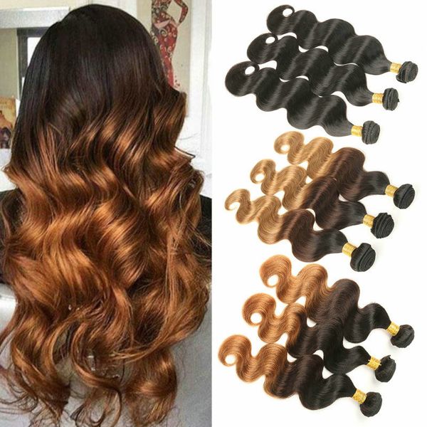 T1B/4/30 Ombre Body Wave Indian Hair Weave Bundles 3 Tone Black Brown Blonde Malaysian Human Hair Bundles Brazilian Remy Hair 1B/4/27
T1B/4/30 Ombre Body Wave Indian Hair Weave Bundles 3 Tone Black Brown Blonde Malaysian Human Hair Bundles Brazilian Remy Hair 1B/4/27