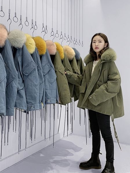 new arrival winter jacket rabbit fur liner can removed fur winter coat short women parkas warm snow outwears female overcoat, Black
new arrival winter jacket rabbit fur liner can removed fur winter coat short women parkas warm snow outwears female overcoat, Black