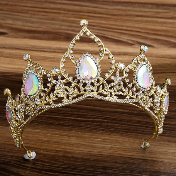 queen crowns wedding hair accessories handmade crown, Golden;white 
queen crowns wedding hair accessories handmade crown, Golden;white