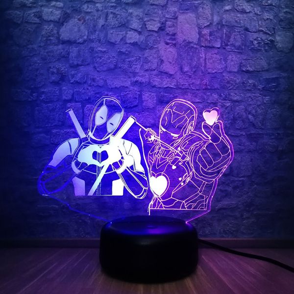 marvel legend 3d deadpool & iron man with love heart led mixed color lamp rgb night light table bedside decor kids xmas gift toy
marvel legend 3d deadpool & iron man with love heart led mixed color lamp rgb night light table bedside decor kids xmas gift toy