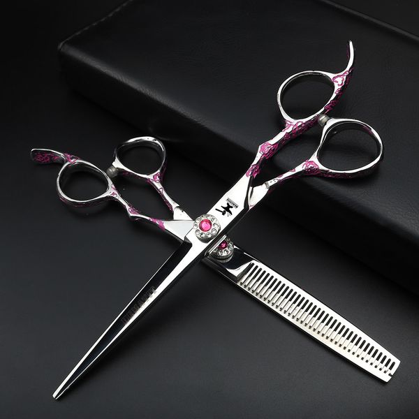 7 inch rose hair scissors set japanese 440c steel cutting scissors and thinning shear hairdressing tool set
7 inch rose hair scissors set japanese 440c steel cutting scissors and thinning shear hairdressing tool set