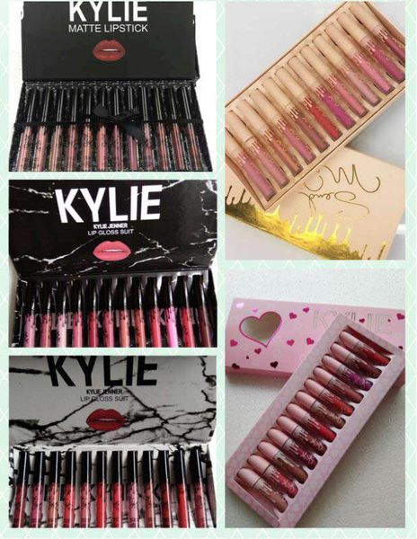 

Kylie lip tick kit 12 color matte liquid lip tick keri co metic 12 new kylie black butterfly lip glo et