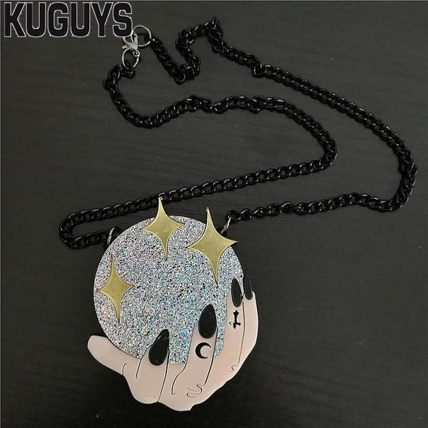 kuguys fashion acrylic jewelry custom women acryl dazzle colour ball pendant necklace black link chain hiphop rock necklaces, Silver
kuguys fashion acrylic jewelry custom women acryl dazzle colour ball pendant necklace black link chain hiphop rock necklaces, Silver