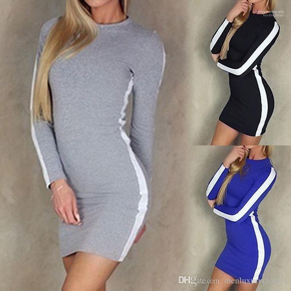 spring fall basic dress pencil dresses women knitted color contrast bodycon dress, Black;gray
spring fall basic dress pencil dresses women knitted color contrast bodycon dress, Black;gray