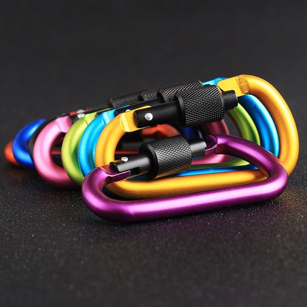 20pcs 8cm aluminum carabiner d-ring key chain clip camping keyring snap hook outdoor travel rock protection
20pcs 8cm aluminum carabiner d-ring key chain clip camping keyring snap hook outdoor travel rock protection