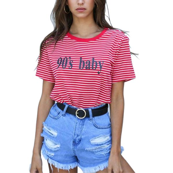 letter printed cotton women shirt casual red striped t-shirt 2019 summer female loose cute tee camiseta mujer, White
letter printed cotton women shirt casual red striped t-shirt 2019 summer female loose cute tee camiseta mujer, White