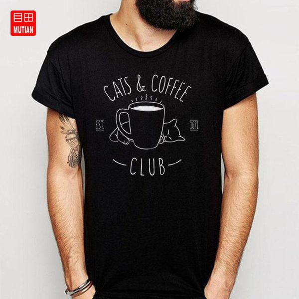 cats and caffe cafe cat in sleep t shirt, White;black