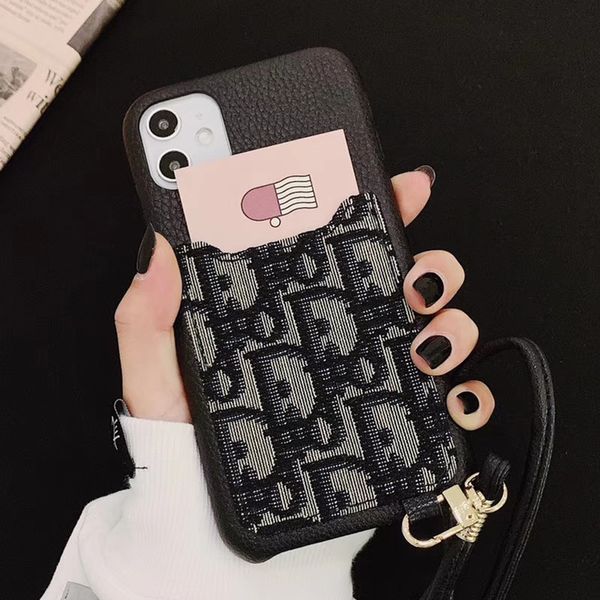 

Newest Fashion Phone Case for iphone 11 pro max 7/8 plus X/Xs XR XsMax Leather Top Quality Great Phone Cover with Lanyard