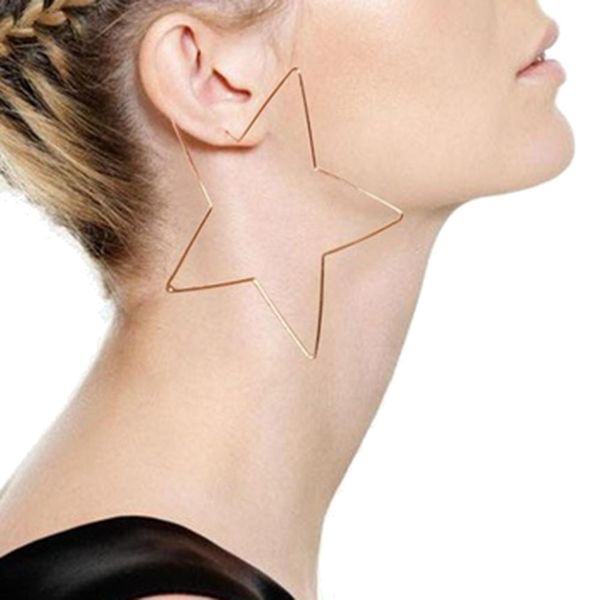 fashion personality women big hollow star heart charm earings statement trendy punk huggie hoop earrings jewelry for lady gifts, Golden;silver
fashion personality women big hollow star heart charm earings statement trendy punk huggie hoop earrings jewelry for lady gifts, Golden;silver