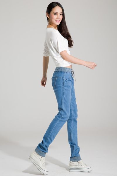Summer Women Elastic Jeans Woman Loose Harem Jeans Women Harem Pants Plus Size Jeans for Women
Summer Women Elastic Jeans Woman Loose Harem Jeans Women Harem Pants Plus Size Jeans for Women