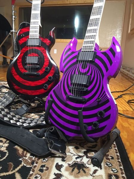 rare wylde audio barbarian purple electric guitar signed zakk black purple bullseye sg electric guitar mop large block inlay black hardware
rare wylde audio barbarian purple electric guitar signed zakk black purple bullseye sg electric guitar mop large block inlay black hardware