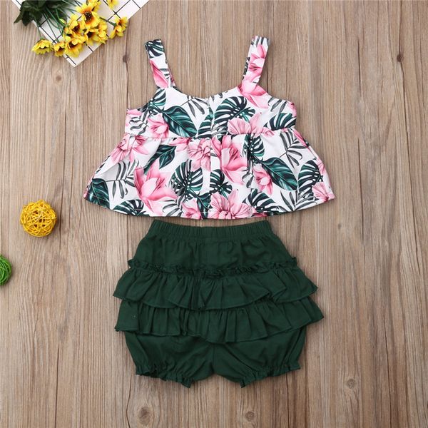 2019 new boho summer kids baby girl clothes sets 2pcs bow floral slip vest tanks lace shorts cotton baby girl outfits 0-4y, White
2019 new boho summer kids baby girl clothes sets 2pcs bow floral slip vest tanks lace shorts cotton baby girl outfits 0-4y, White