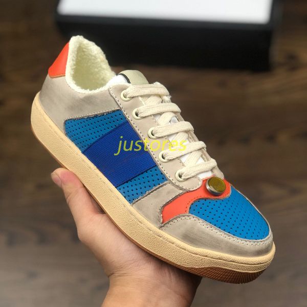 2019 new fashion woman man designer shoe distress leather sneakers screener luxury shoe casual shoes with box, Black
2019 new fashion woman man designer shoe distress leather sneakers screener luxury shoe casual shoes with box, Black