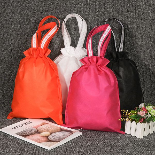 non-woven fabric drawstring bags with handle new arrival party gift bags pouch travel shoe bra lingerie clothes storage bags 
non-woven fabric drawstring bags with handle new arrival party gift bags pouch travel shoe bra lingerie clothes storage bags