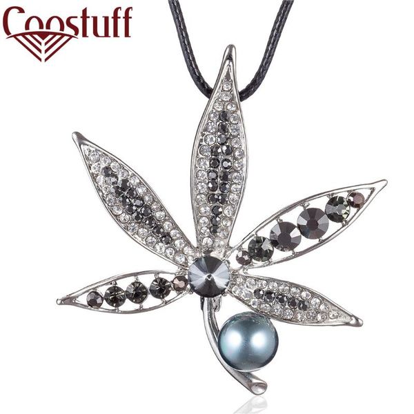 crystal leaf pendant long necklace for women vintage plant jewelry beads black rope chain jewellery suspension choker wholesale, Silver
crystal leaf pendant long necklace for women vintage plant jewelry beads black rope chain jewellery suspension choker wholesale, Silver