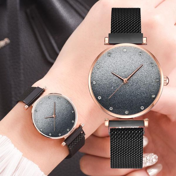 women watch gradient dial starry sky fashion elegant magnet mesh bracelet watch women ladies wristwatch, Slivery;brown
women watch gradient dial starry sky fashion elegant magnet mesh bracelet watch women ladies wristwatch, Slivery;brown