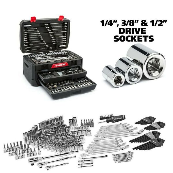 Mechanic tool et w ca e 268 piece hu ky ae metric ocket wrenche repair kit