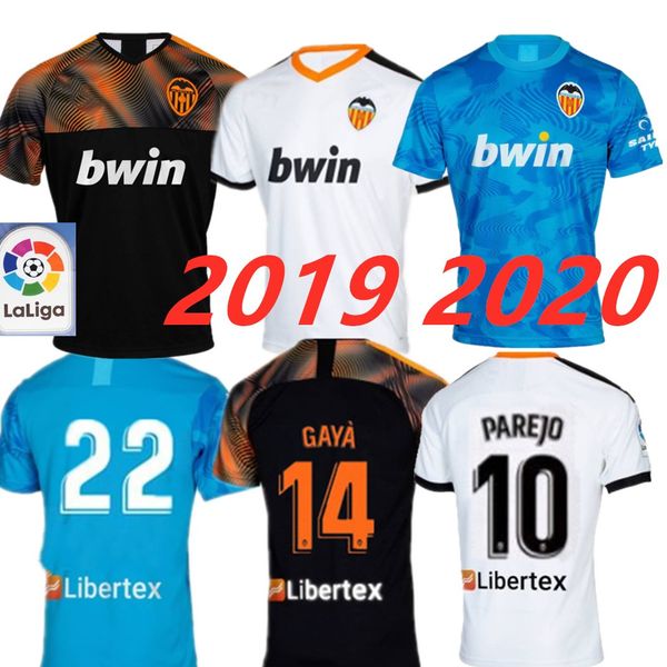 

New 2019 2020 valencia occer jer ey cami eta equipacion del valencia 19 20 3a quality football hirt parejo bat huayi gameiro, Black;yellow