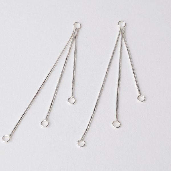 solid 925 sterling silver chain 3-strand tassel dangle link earring connector, sterling silver earring findings components, Blue;slivery
solid 925 sterling silver chain 3-strand tassel dangle link earring connector, sterling silver earring findings components, Blue;slivery