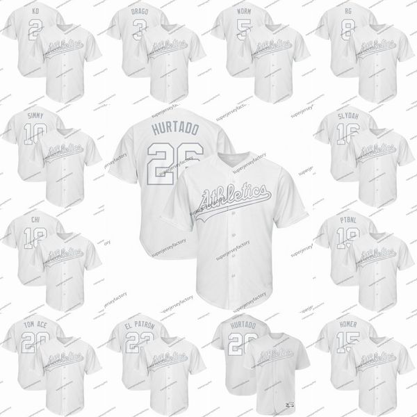 Chapman Matt Hurtado 2019 Players Weekend Athletics Jerseys Jurickson Profar EL PATRON Marcus Semien SIMMY Robbie Grossman RG Jerseys
Chapman Matt Hurtado 2019 Players Weekend Athletics Jerseys Jurickson Profar EL PATRON Marcus Semien SIMMY Robbie Grossman RG Jerseys