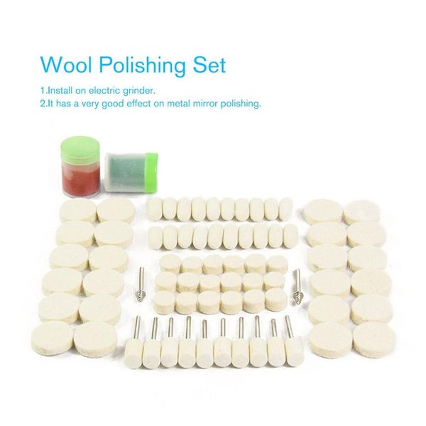76pcs soft felt buffing burr polishing wheels brushes kits for metal tools promotion dremel accessories polishing pad
76pcs soft felt buffing burr polishing wheels brushes kits for metal tools promotion dremel accessories polishing pad