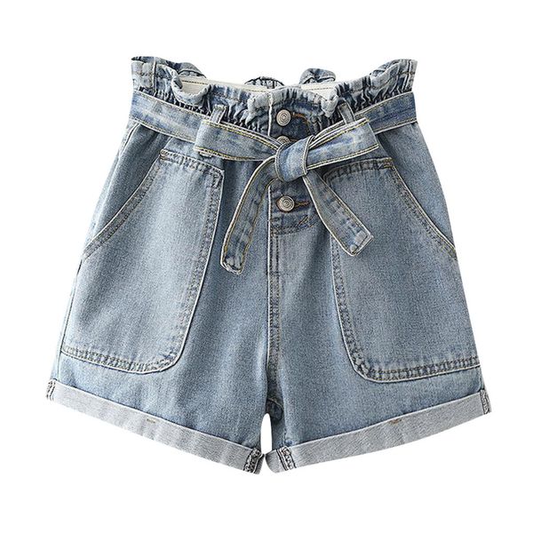 women bow big pocket loose denim casual small cotton short pants ripped jeans summer large size denim shorts regular, Blue
women bow big pocket loose denim casual small cotton short pants ripped jeans summer large size denim shorts regular, Blue