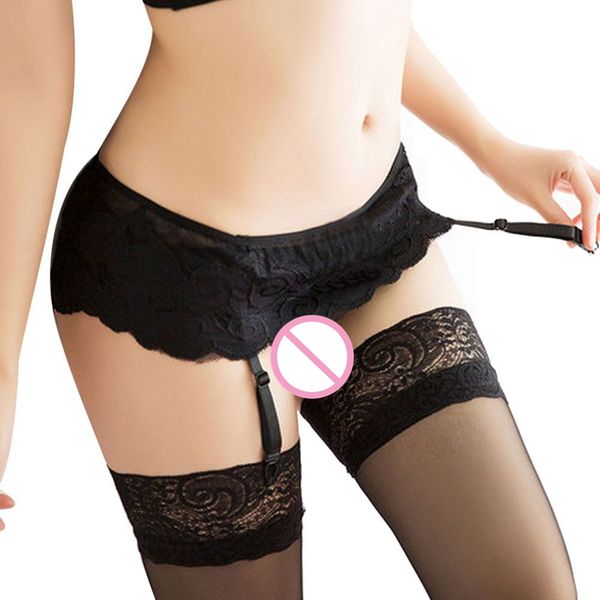 women suspender garter belt sheer black lace thigh high elasticity female soft slimming lingerie stockings cp, Black;white
women suspender garter belt sheer black lace thigh high elasticity female soft slimming lingerie stockings cp, Black;white