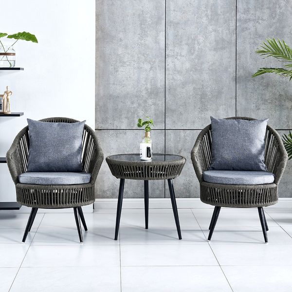 Nordic leisure outdoor sofa combination hotel courtyard rattan sofa three-piece living room single rope rattan chair
Nordic leisure outdoor sofa combination hotel courtyard rattan sofa three-piece living room single rope rattan chair
