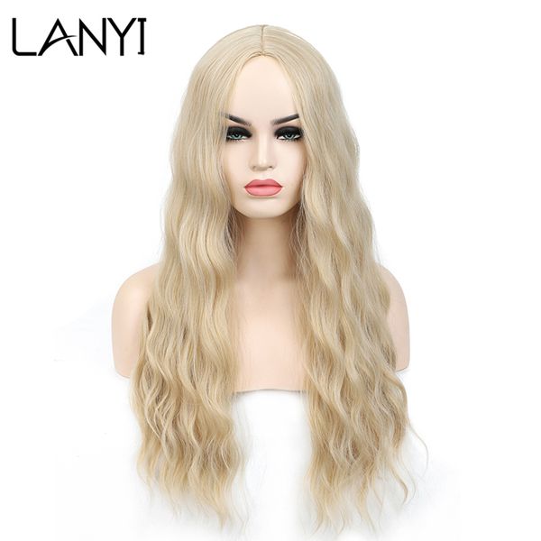 lanyi long water wave synthetic wig middle part wavy hair wigs high density heat resistant hair wigs for women cosplay daily, Black
lanyi long water wave synthetic wig middle part wavy hair wigs high density heat resistant hair wigs for women cosplay daily, Black