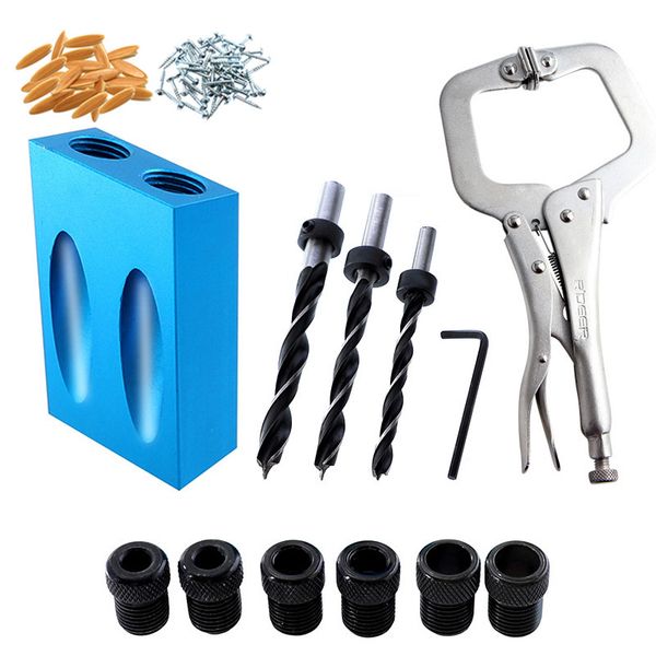 woodworking pocket hole jig kit 6/8/10mm angle drill guide set hole puncher locator jig drill bit set diy carpentry to
woodworking pocket hole jig kit 6/8/10mm angle drill guide set hole puncher locator jig drill bit set diy carpentry to