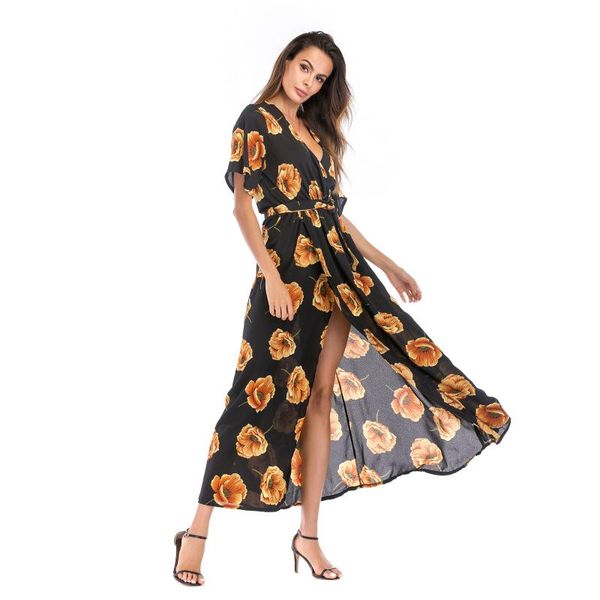 floral print women dress wrap ruffled sash high waist summer dress casual holiday bodycon v-neck beach 2020, Black;gray
floral print women dress wrap ruffled sash high waist summer dress casual holiday bodycon v-neck beach 2020, Black;gray