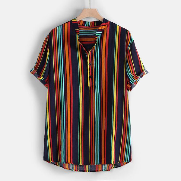 hawaiian men shirts casual men's shirt camisa turn-down collar stripe short sleeve loose blouse streetwear camisa masculina, White;black
hawaiian men shirts casual men's shirt camisa turn-down collar stripe short sleeve loose blouse streetwear camisa masculina, White;black
