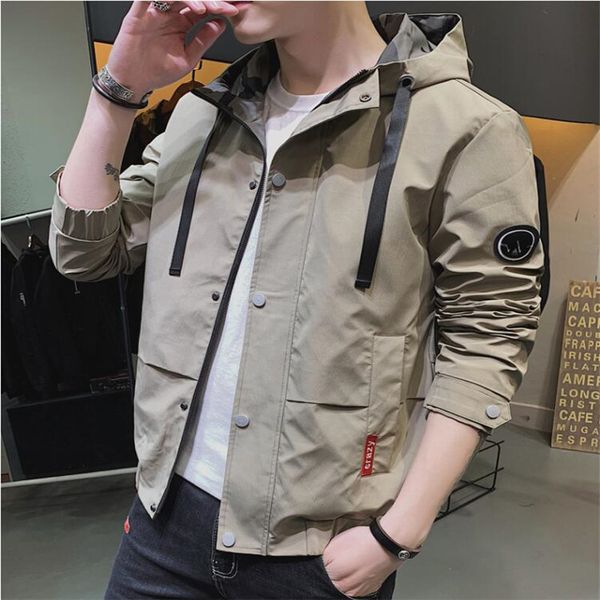 autumn men's new casual jacket men's korean version solid color hooded jacket plus-size original work, Black;brown
autumn men's new casual jacket men's korean version solid color hooded jacket plus-size original work, Black;brown