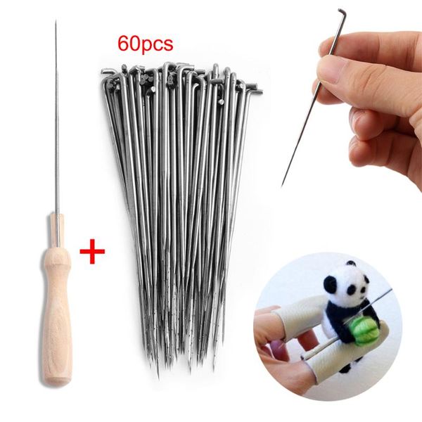 60 pcs practical felting needles pin tools of felt of wool pins + wooden handle sewing tools, Black
60 pcs practical felting needles pin tools of felt of wool pins + wooden handle sewing tools, Black