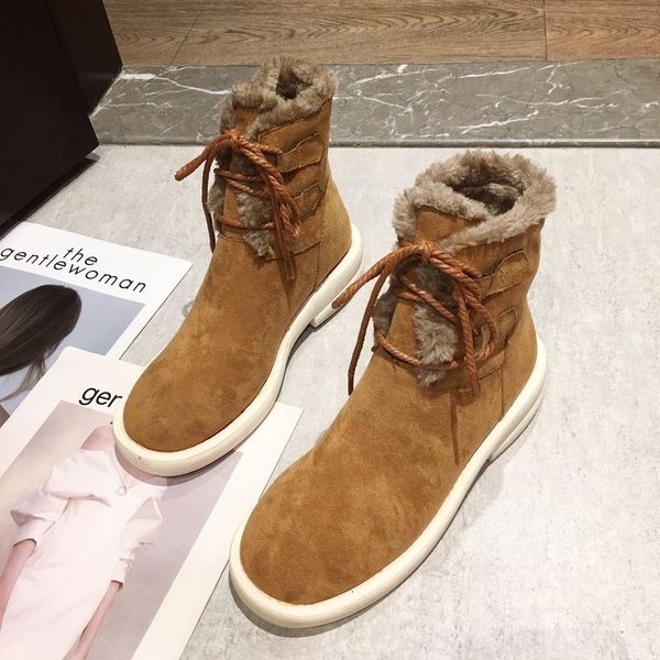 winter boots women shoes 2019 warm plush insole snow boots ankle lace-up women plus size flock ladies shoes woman, Black
winter boots women shoes 2019 warm plush insole snow boots ankle lace-up women plus size flock ladies shoes woman, Black