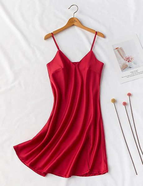 woman simulation silk sleeping skirt lady silk satin sleepwear bridesmaid's morning garment with summer bottom skirt woman underwear, Black;red
woman simulation silk sleeping skirt lady silk satin sleepwear bridesmaid's morning garment with summer bottom skirt woman underwear, Black;red