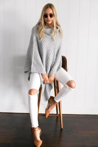 fashion casual knitted sweater scarf collar sleeveless cloak batwing sleeve loose europe and american style, White;black
fashion casual knitted sweater scarf collar sleeveless cloak batwing sleeve loose europe and american style, White;black