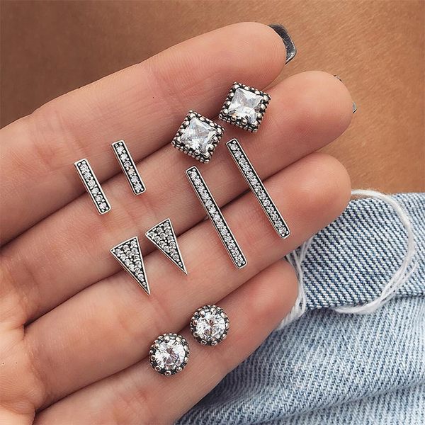 women earrings set exquisite triangle round strip geometric crystal stud earrings lady temperament wedding party jewelry, Golden;silver
women earrings set exquisite triangle round strip geometric crystal stud earrings lady temperament wedding party jewelry, Golden;silver