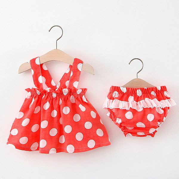girl's dresses 2021 fashion summer baby girl dress 2pcs sets dot print strap princess with pp pants party wedding lovely sundress, Red;yellow
girl's dresses 2021 fashion summer baby girl dress 2pcs sets dot print strap princess with pp pants party wedding lovely sundress, Red;yellow
