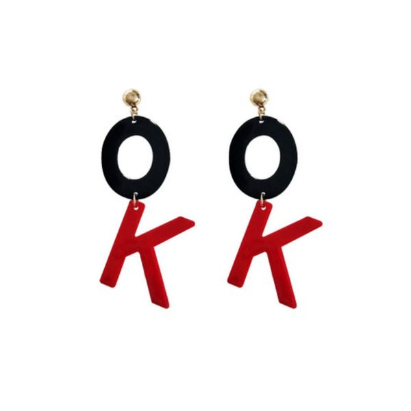 dangle & chandelier 2021 korean fashion big ok letter earring punk simple personalized acrylic pendant long earrings for women office mujer, Silver
dangle & chandelier 2021 korean fashion big ok letter earring punk simple personalized acrylic pendant long earrings for women office mujer, Silver