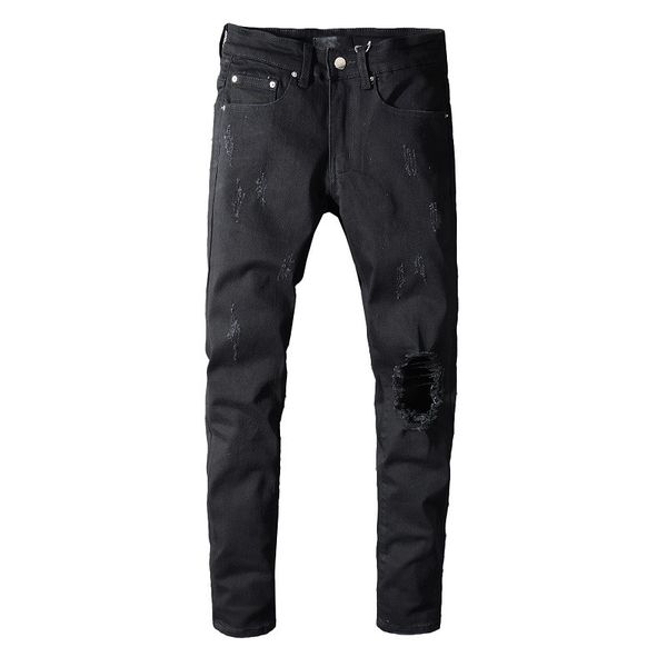 fashion mens designer jeans black color skinny fit spliced ripped jeans high street destroyed motorcycle moto biker men us size, Blue
fashion mens designer jeans black color skinny fit spliced ripped jeans high street destroyed motorcycle moto biker men us size, Blue