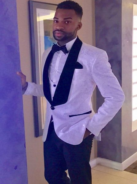 white jacquard groom tuxedos black velvet lapel groomsman wedding 3 piece suit fashion men business jacket blazer(jacket+pants+tie+vest)2658, Black;gray
white jacquard groom tuxedos black velvet lapel groomsman wedding 3 piece suit fashion men business jacket blazer(jacket+pants+tie+vest)2658, Black;gray