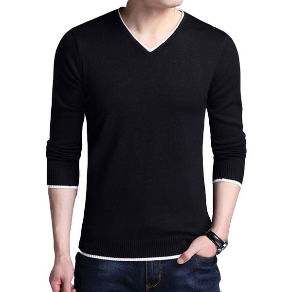 autumn men's sweater v-neck neck long-sleeved casual knit sweaters fashion slim bottoming pullover, White;black
autumn men's sweater v-neck neck long-sleeved casual knit sweaters fashion slim bottoming pullover, White;black