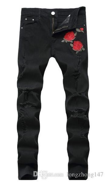 mens jeans slim denim jeans men fashion embroidery rose signer zipper pants mens straight jeans trousers black color size:xxs-xxxxxxl, Blue
mens jeans slim denim jeans men fashion embroidery rose signer zipper pants mens straight jeans trousers black color size:xxs-xxxxxxl, Blue