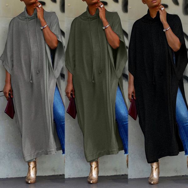 2019 zanzea long sleeve maxi dress womens sundress female drawstring pile collar split sarafans vestido tunic robe 5xl, Black;gray
2019 zanzea long sleeve maxi dress womens sundress female drawstring pile collar split sarafans vestido tunic robe 5xl, Black;gray