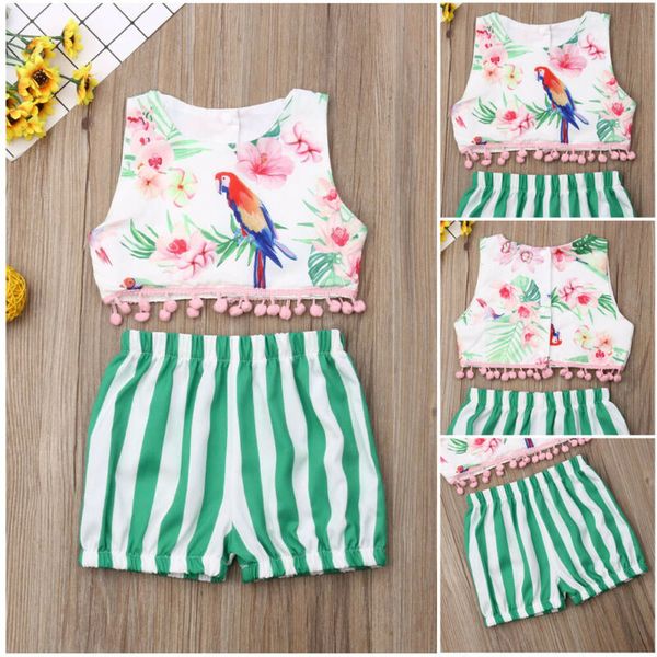 new toddler kids baby girls summer outfit clothes sleeveless tassel t-shirt stripes shorts pants set girls clothes, White
new toddler kids baby girls summer outfit clothes sleeveless tassel t-shirt stripes shorts pants set girls clothes, White