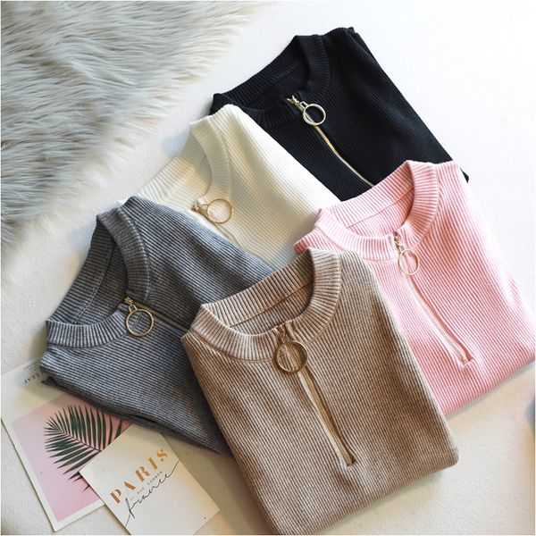 zipper sweater 2018 slim autumn winter women sweater pullover female o-neck knitted slim pullovers female jumper, White;black
zipper sweater 2018 slim autumn winter women sweater pullover female o-neck knitted slim pullovers female jumper, White;black
