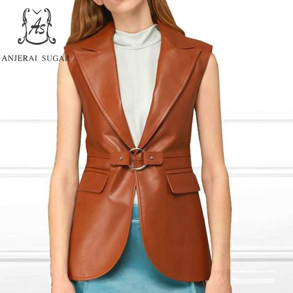 sheepskin genuine leather jacket women coat female ol office turn-down collar vest suit brown sleeveless leather jackets, Black
sheepskin genuine leather jacket women coat female ol office turn-down collar vest suit brown sleeveless leather jackets, Black